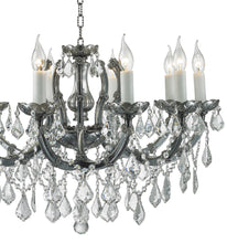 Load image into Gallery viewer, Maria Theresa Crystal Chandelier Grande 10 Light - Smoke Nickel &amp; Clear Crystal
