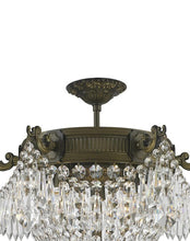 Load image into Gallery viewer, Regency Basket Chandelier - Antique Bronze Style - Flush Mount - W:46cm H:43cm
