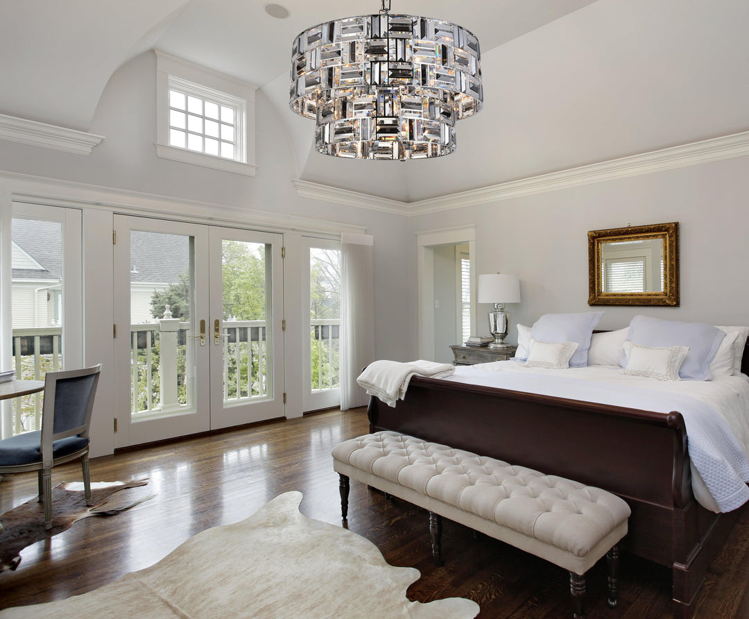 Aurora NewYork Pendant Chandelier - Two Tier - Width: 52cm - Chrome