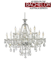 Load image into Gallery viewer, Bohemian Brilliance 15 Arm Crystal Chandelier- CHROME
