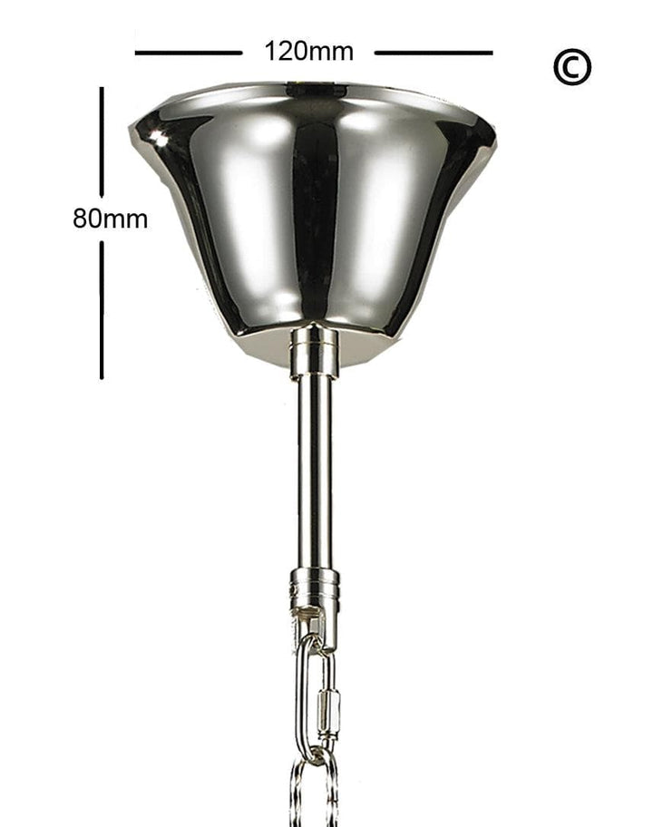 ARIA - Hampton 4 Arm Chandelier - Silver Plated - Orb Outer Shade - Designer Chandelier 