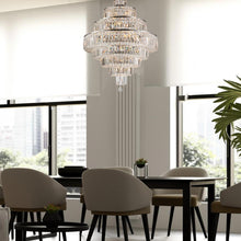 Load image into Gallery viewer, Modular 8 Tier Crystal Pendant Light - CHROME
