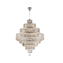 Load image into Gallery viewer, Modular 8 Tier Crystal Pendant Light - CHROME
