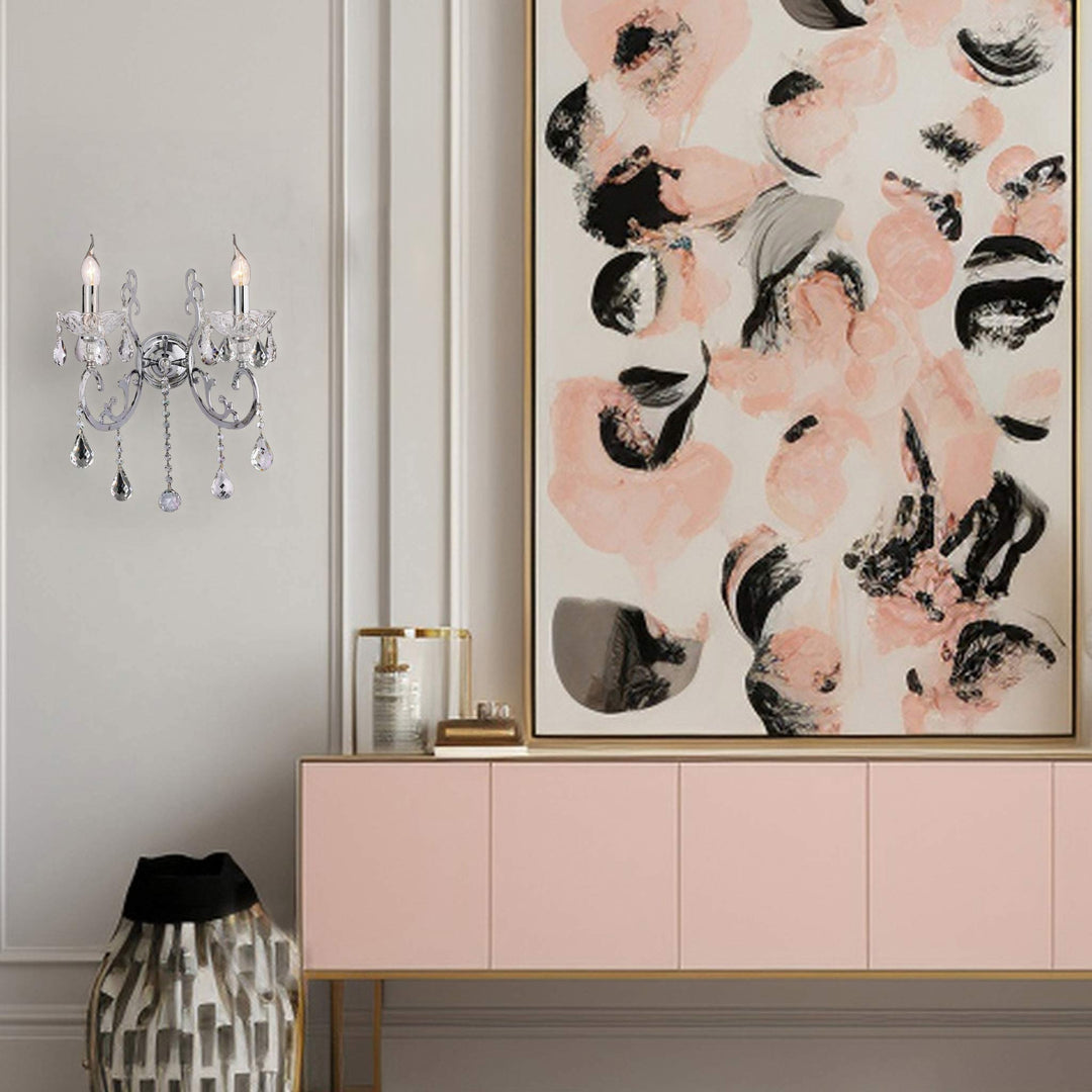 Elise Double Arm Wall Sconce - Chrome