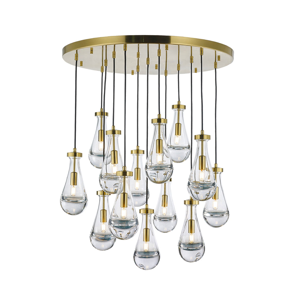 Rayne Collection - Round Cluster - W: 80cm H: 120cm - Brass