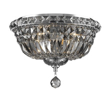 Load image into Gallery viewer, Empress Flush Mount Basket Chandelier - CHROME &amp; SMOKE- W:35cm
