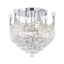 Load image into Gallery viewer, Royal Empire Flush Mount CHROME Basket Chandelier- W:40cm

