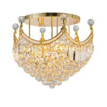 Load image into Gallery viewer, Royal Empire Flush Mount GOLD Basket Chandelier- W:50cm
