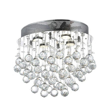 Load image into Gallery viewer, Oval Cluster LED Flush Mount Crystal Chandelier - Width:40cm Length:30cm Height:33cm
