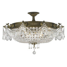 Load image into Gallery viewer, Regency Basket Chandelier - Antique Bronze Style - Flush Mount - W:75cm H:45cm
