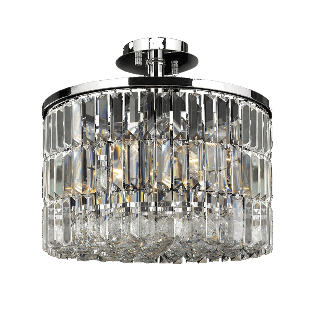 Modena Semi Flush Crystal Pendant - Round W:40 H:40