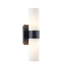 Load image into Gallery viewer, Provincial Collection Wall Sconce - Frosted Glass - Matte Black - H:44cm
