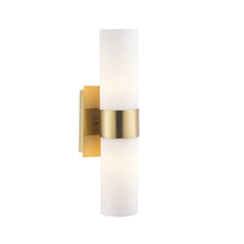 Load image into Gallery viewer, Provincial Collection Wall Sconce - Frosted Glass - Brass Finish - H:44cm
