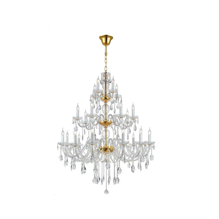 Bohemian Brilliance 24 Arm Crystal Chandelier- Gold