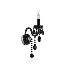 Load image into Gallery viewer, Jet Black Bohemian Wall Sconce - Single Arm
