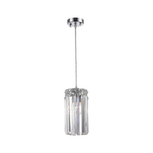 Load image into Gallery viewer, Modular Single Light Pendant - Round - Height 25cm - Chrome Fixtures
