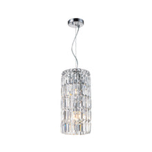 Load image into Gallery viewer, Modular Cylinder Crystal Pendant - Round - Height 43cm - Clear Crystal
