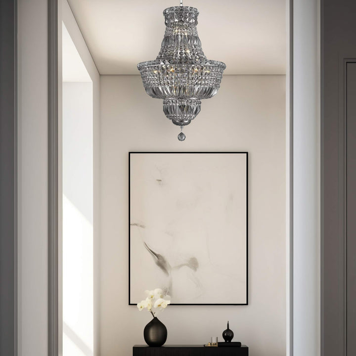 Empress Crystal Basket Chandelier - Smoke- 12 Light