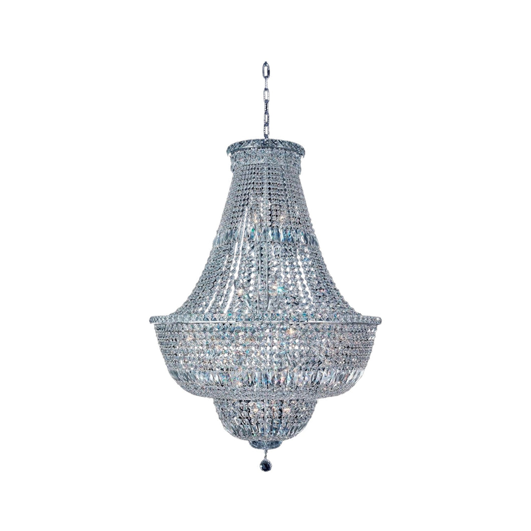 Empress Crystal Basket Chandelier - CHROME - 28 Light