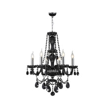 Load image into Gallery viewer, Jet Black Bohemian Chandelier - 6 ARM
