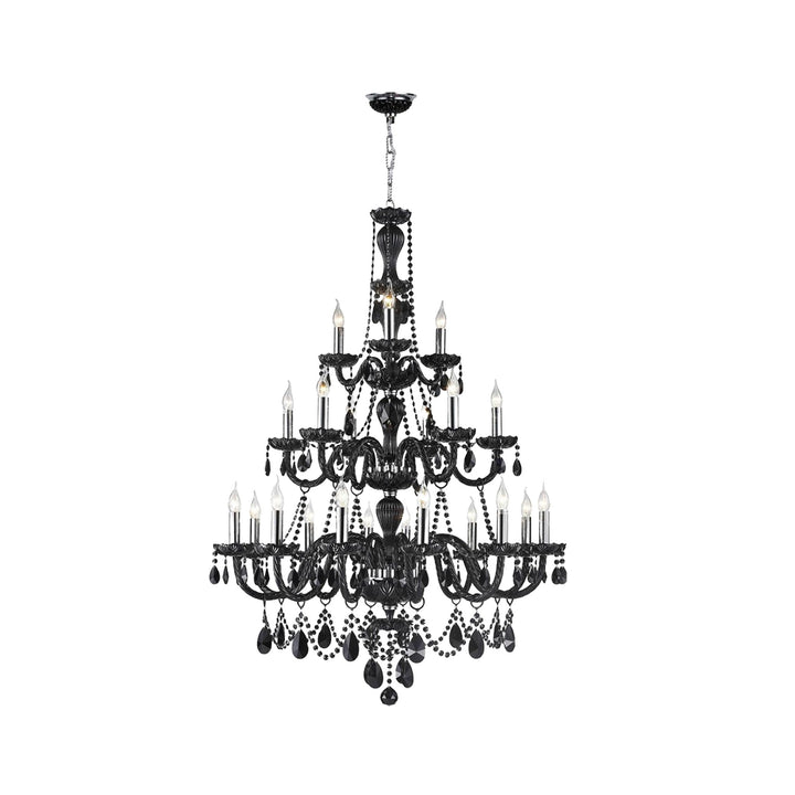Jet Black Bohemian Chandelier - 21 Arm