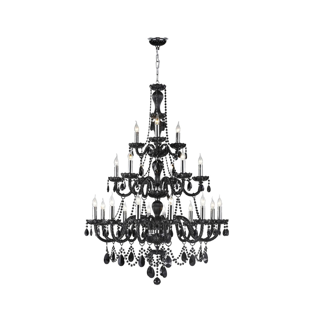 Jet Black Bohemian Chandelier - 21 ARM