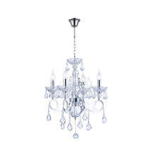 Load image into Gallery viewer, Elise 4 Arm Contemporary Chandelier - CHROME
