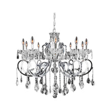 Load image into Gallery viewer, Elise 10 Arm Contemporary Chandelier - CHROME

