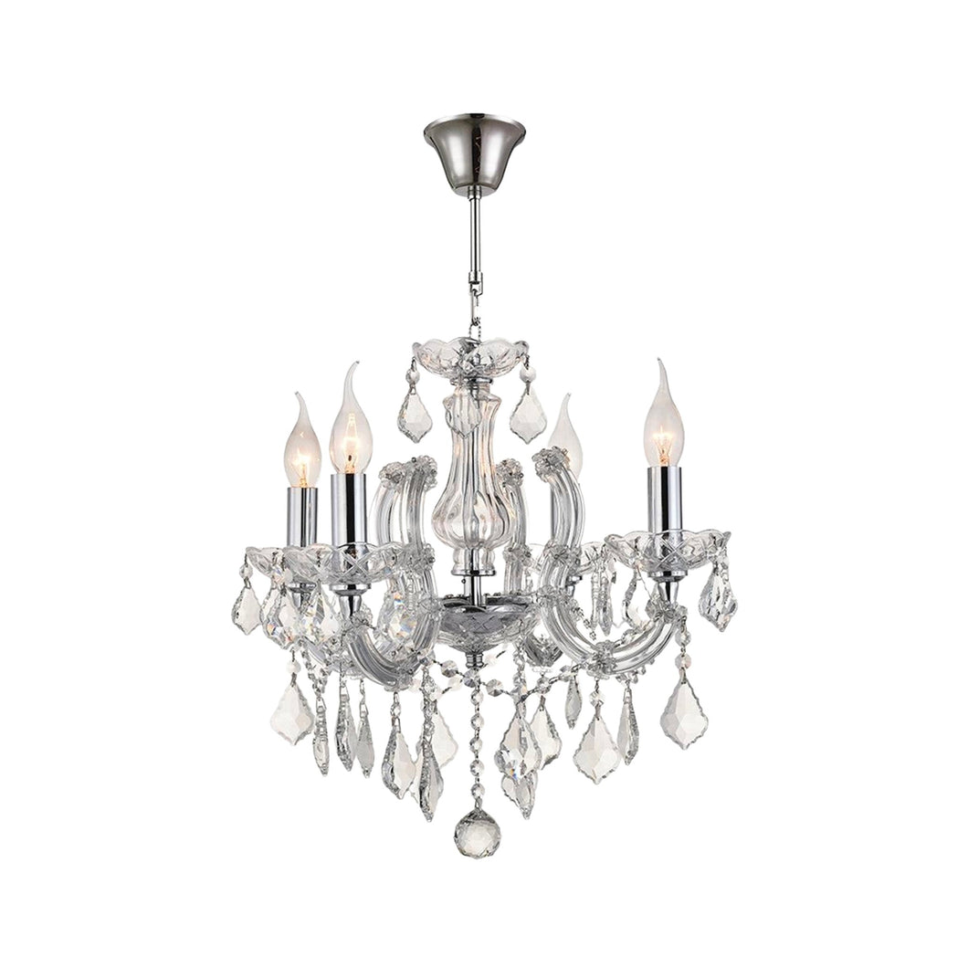 Maria Theresa 4 Light Crystal Chandelier - CHROME