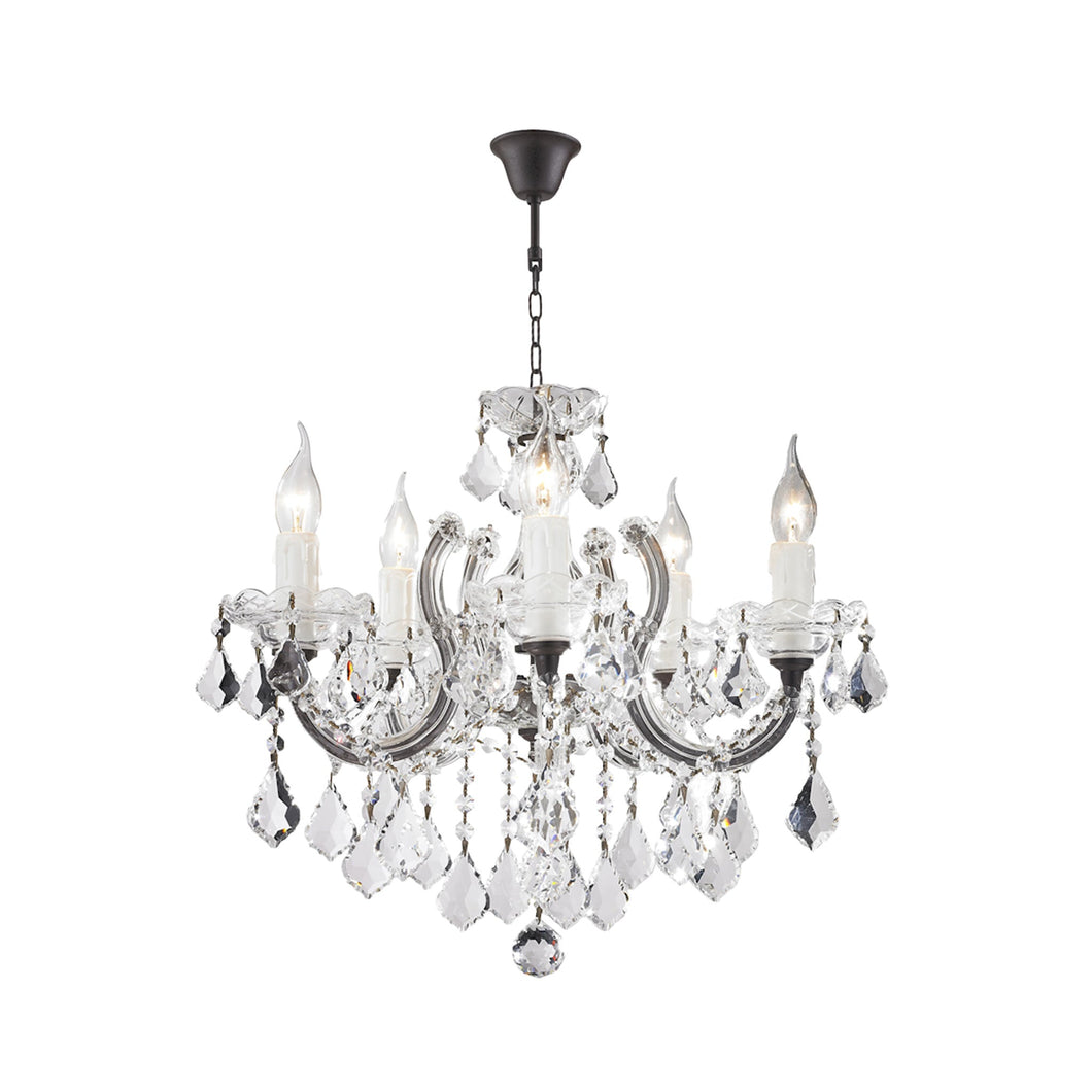 Maria Theresa 5 Light Crystal Chandelier - RUSTIC