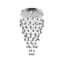 Load image into Gallery viewer, Round Cluster LED Crystal Chandelier -SMOKE - Width:50cm Height:90cm
