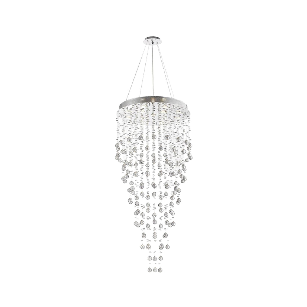 Round Cluster LED Crystal Chandelier -SMOKE - Width:70cm Height:150cm