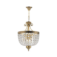 Load image into Gallery viewer, Florence Basket Chandelier - Solid Brass Finish- W:40cm H:50cm
