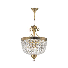 Load image into Gallery viewer, Florence Basket Chandelier -  Solid Brass Finish- W:40cm H:50cm

