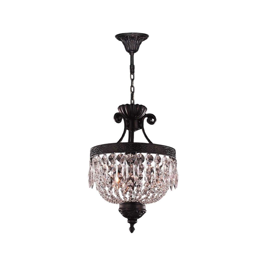 Florence Basket Chandelier - Flemish Brass Finish- W:30cm H:46cm