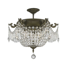 Load image into Gallery viewer, Regency Basket Chandelier - Antique Bronze Style - Flush Mount - W:46cm H:43cm
