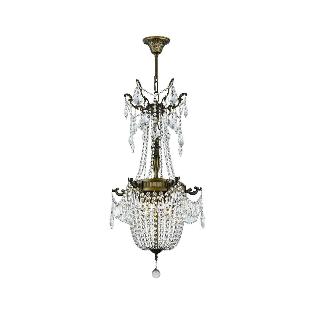 Regency Basket Chandelier - Antique Bronze Style - W:46cm H:96cm