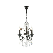 Load image into Gallery viewer, French Provincial Iron Chandelier- 3 Arm - Wrought Iron Finish
