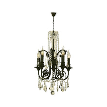Load image into Gallery viewer, French Provincial Iron Chandelier- 5 Arm Wrought Iron Finish
