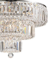 Load image into Gallery viewer, Modular 3 Tier Crystal Pendant - Round - Chrome Fixtures
