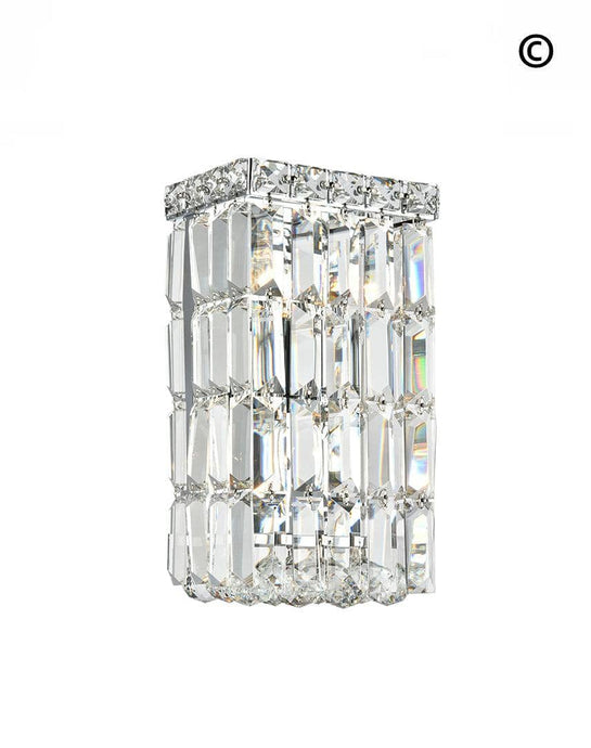 Modular Wall Sconce Light - Rectangle - CHROME - Designer Chandelier 