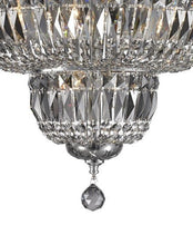 Load image into Gallery viewer, Empress Flush Mount Basket Chandelier - CHROME &amp; SMOKE - W:50cm
