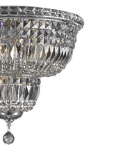 Load image into Gallery viewer, Empress Flush Mount Basket Chandelier - CHROME &amp; SMOKE - W:50cm
