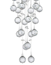 Load image into Gallery viewer, Round Cluster LED Crystal Chandelier - Width:20cm Height:60cm
