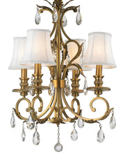 Load image into Gallery viewer, ARIA - Hampton 4 Arm Chandelier - Brass
