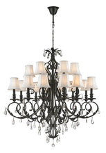 Load image into Gallery viewer, ARIA - Hampton 18 Arm Chandelier - Dark Bronze - Designer Chandelier 
