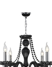 Load image into Gallery viewer, Jet Black Bohemian Chandelier - 4 ARM
