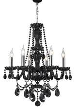 Load image into Gallery viewer, Jet Black Bohemian Chandelier - 6 ARM
