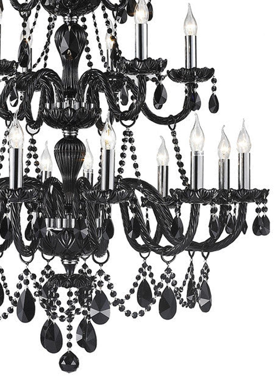 Jet Black Bohemian Chandelier - 21 Arm
