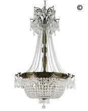 Load image into Gallery viewer, Regency Basket Chandelier -  Antique Bronze Style - W:75cm H:125cm - Designer Chandelier 
